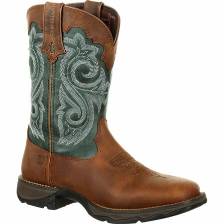 DURANGO Lady Rebel by Women's Waterproof Western Boot, BROWN EVERGREEN, M, Size 7.5 DRD0312